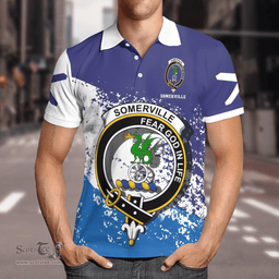 Scottish Somerville Clan Crest Scotland Polo Shirt - Tartan Plaid Polo Shirt Scottish Plaid Tartan Plaid - ScotsTee - scotstee.com