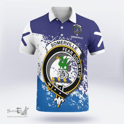 Scottish Somerville Clan Crest Scotland Polo Shirt - Tartan Plaid Polo Shirt Scottish Plaid Tartan Plaid - ScotsTee - scotstee.com