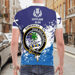 Scottish Somerville Clan Crest Scotland Polo Shirt - Tartan Plaid Polo Shirt Scottish Plaid Tartan Plaid - ScotsTee - scotstee.com