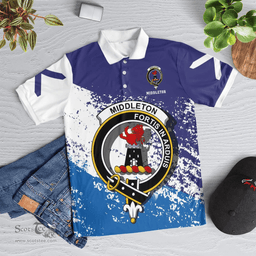 Scottish Middleton Clan Crest Scotland Polo Shirt - Tartan Plaid Polo Shirt Scottish Plaid Tartan Plaid - ScotsTee - scotstee.com