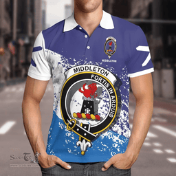 Scottish Middleton Clan Crest Scotland Polo Shirt - Tartan Plaid Polo Shirt Scottish Plaid Tartan Plaid - ScotsTee - scotstee.com