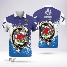Scottish Primrose Clan Crest Scotland Polo Shirt - Tartan Plaid Polo Shirt Scottish Plaid Tartan Plaid - ScotsTee - scotstee.com