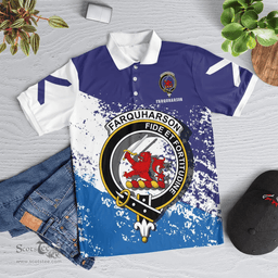 Scottish Farquharson Clan Crest Scotland Polo Shirt - Tartan Plaid Polo Shirt Scottish Plaid Tartan Plaid - ScotsTee - scotstee.com