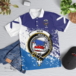 Scottish Weir Clan Crest Scotland Polo Shirt - Tartan Plaid Polo Shirt Scottish Plaid Tartan Plaid - ScotsTee - scotstee.com