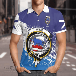 Scottish Weir Clan Crest Scotland Polo Shirt - Tartan Plaid Polo Shirt Scottish Plaid Tartan Plaid - ScotsTee - scotstee.com