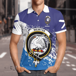 Scottish Wemyss Clan Crest Scotland Polo Shirt - Tartan Plaid Polo Shirt Scottish Plaid Tartan Plaid - ScotsTee - scotstee.com