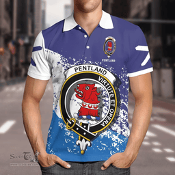 Scottish Pentland Clan Crest Scotland Polo Shirt - Tartan Plaid Polo Shirt Scottish Plaid Tartan Plaid - ScotsTee - scotstee.com