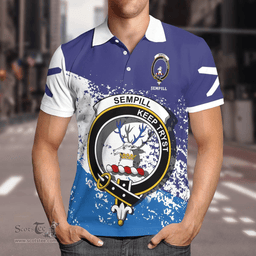 Scottish Sempill Clan Crest Scotland Polo Shirt - Tartan Plaid Polo Shirt Scottish Plaid Tartan Plaid - ScotsTee - scotstee.com