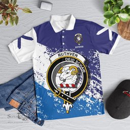 Scottish Ruthven Clan Crest Scotland Polo Shirt - Tartan Plaid Polo Shirt Scottish Plaid Tartan Plaid - ScotsTee - scotstee.com