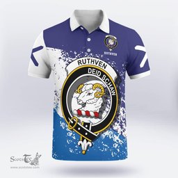 Scottish Ruthven Clan Crest Scotland Polo Shirt - Tartan Plaid Polo Shirt Scottish Plaid Tartan Plaid - ScotsTee - scotstee.com