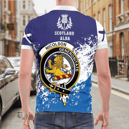 Scottish Nicolson Clan Crest Scotland Polo Shirt - Tartan Plaid Polo Shirt Scottish Plaid Tartan Plaid - ScotsTee - scotstee.com