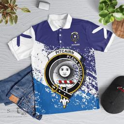 Scottish Pitcairn Clan Crest Scotland Polo Shirt - Tartan Plaid Polo Shirt Scottish Plaid Tartan Plaid - ScotsTee - scotstee.com