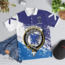 Scottish Ochterlony Clan Crest Scotland Polo Shirt - Tartan Plaid Polo Shirt Scottish Plaid Tartan Plaid - ScotsTee - scotstee.com