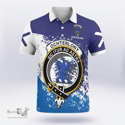 Scottish Ochterlony Clan Crest Scotland Polo Shirt - Tartan Plaid Polo Shirt Scottish Plaid Tartan Plaid - ScotsTee - scotstee.com