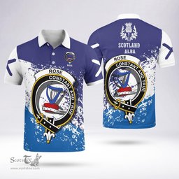 Scottish Rose Clan Crest Scotland Polo Shirt - Tartan Plaid Polo Shirt Scottish Plaid Tartan Plaid - ScotsTee - scotstee.com