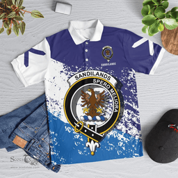 Scottish Sandilands Clan Crest Scotland Polo Shirt - Tartan Plaid Polo Shirt Scottish Plaid Tartan Plaid - ScotsTee - scotstee.com
