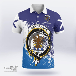 Scottish Sandilands Clan Crest Scotland Polo Shirt - Tartan Plaid Polo Shirt Scottish Plaid Tartan Plaid - ScotsTee - scotstee.com