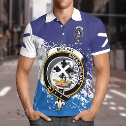 Scottish Moffat Clan Crest Scotland Polo Shirt - Tartan Plaid Polo Shirt Scottish Plaid Tartan Plaid - ScotsTee - scotstee.com