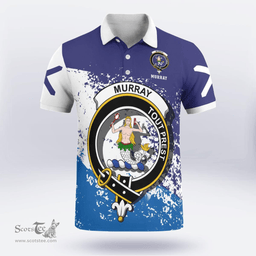 Scottish Murray Of Dysart Clan Crest Scotland Polo Shirt - Tartan Plaid Polo Shirt Scottish Plaid Tartan Plaid - ScotsTee - scotstee.com