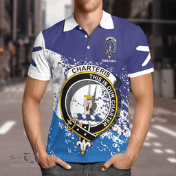 Scottish Charteris Earls Of Wemyss Clan Crest Scotland Polo Shirt - Tartan Plaid Polo Shirt Scottish Plaid Tartan Plaid - ScotsTee - scotstee.com