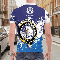 Scottish Charteris Earls Of Wemyss Clan Crest Scotland Polo Shirt - Tartan Plaid Polo Shirt Scottish Plaid Tartan Plaid - ScotsTee - scotstee.com