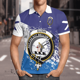 Scottish Gunn Clan Crest Scotland Polo Shirt - Tartan Plaid Polo Shirt Scottish Plaid Tartan Plaid - ScotsTee - scotstee.com