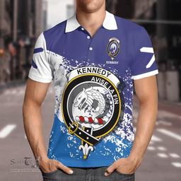 Scottish Kennedy Clan Crest Scotland Polo Shirt - Tartan Plaid Polo Shirt Scottish Plaid Tartan Plaid - ScotsTee - scotstee.com