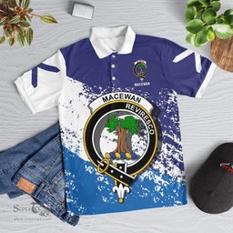 Scottish Macewan Clan Crest Scotland Polo Shirt - Tartan Plaid Polo Shirt Scottish Plaid Tartan Plaid - ScotsTee - scotstee.com