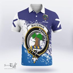 Scottish Macewan Clan Crest Scotland Polo Shirt - Tartan Plaid Polo Shirt Scottish Plaid Tartan Plaid - ScotsTee - scotstee.com