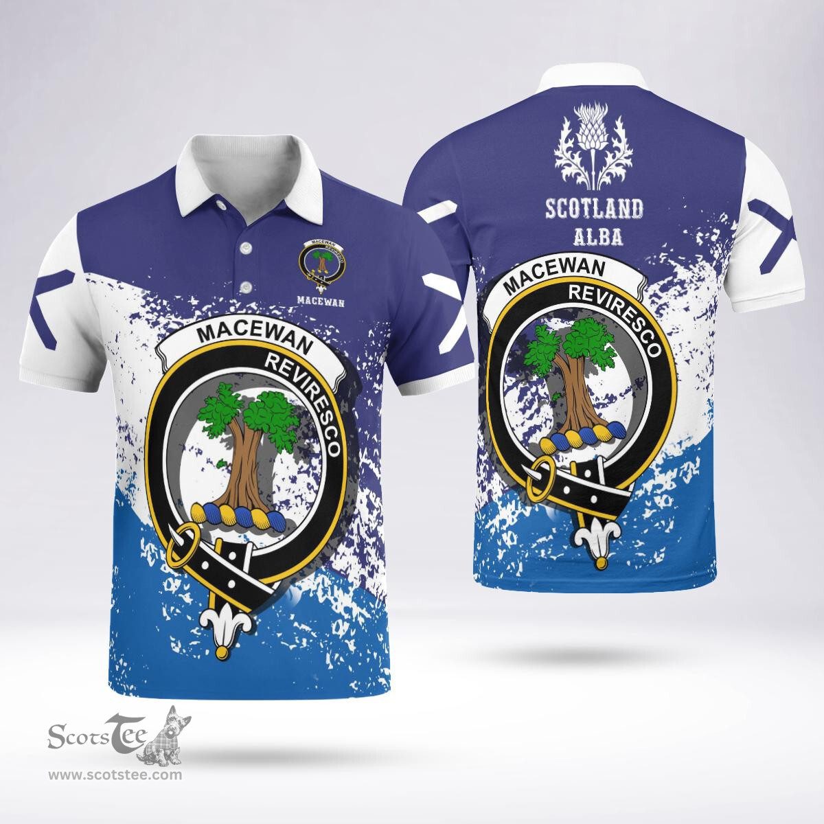 Scottish Macewan Clan Crest Scotland Polo Shirt - Tartan Plaid Polo Shirt Scottish Plaid Tartan Plaid - ScotsTee - scotstee.com