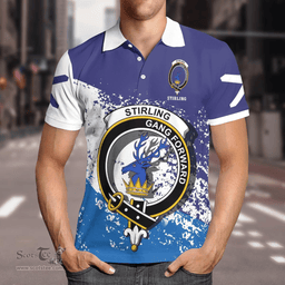 Scottish Stirling Of Cadder-present Chief Clan Crest Scotland Polo Shirt - Tartan Plaid Polo Shirt Scottish Plaid Tartan Plaid - ScotsTee - scotstee.com
