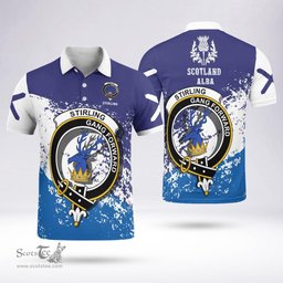 Scottish Stirling Of Cadder-present Chief Clan Crest Scotland Polo Shirt - Tartan Plaid Polo Shirt Scottish Plaid Tartan Plaid - ScotsTee - scotstee.com