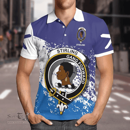 Scottish Stirling Of Keir Clan Crest Scotland Polo Shirt - Tartan Plaid Polo Shirt Scottish Plaid Tartan Plaid - ScotsTee - scotstee.com