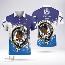 Scottish Stirling Of Keir Clan Crest Scotland Polo Shirt - Tartan Plaid Polo Shirt Scottish Plaid Tartan Plaid - ScotsTee - scotstee.com