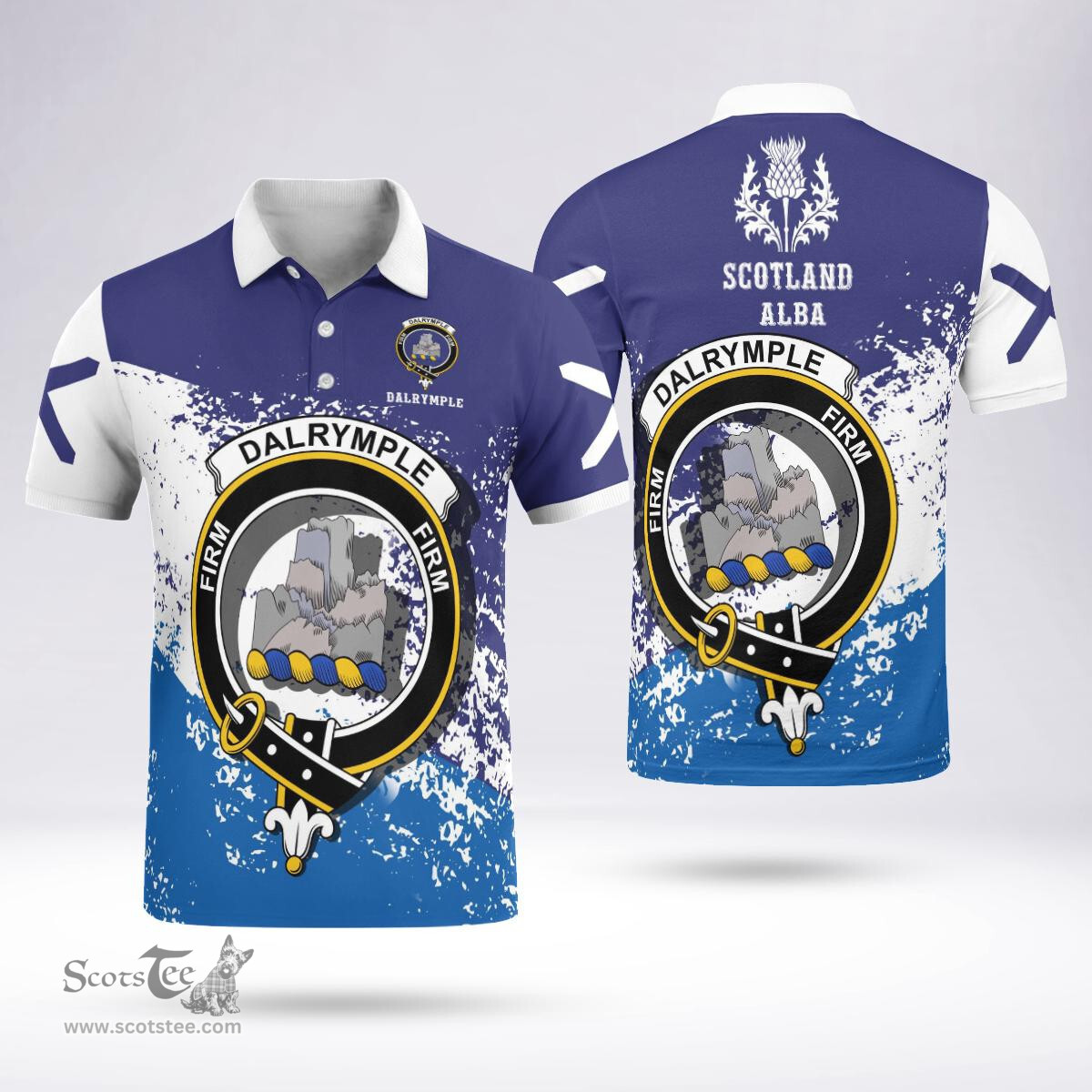 Scottish Dalrymple Clan Crest Scotland Polo Shirt - Tartan Plaid Polo Shirt Scottish Plaid Tartan Plaid - ScotsTee - scotstee.com