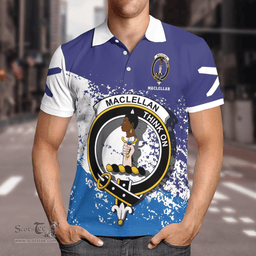 Scottish Maclellan Clan Crest Scotland Polo Shirt - Tartan Plaid Polo Shirt Scottish Plaid Tartan Plaid - ScotsTee - scotstee.com