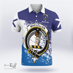 Scottish Maclellan Clan Crest Scotland Polo Shirt - Tartan Plaid Polo Shirt Scottish Plaid Tartan Plaid - ScotsTee - scotstee.com