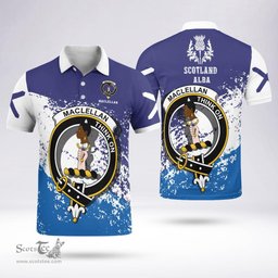 Scottish Maclellan Clan Crest Scotland Polo Shirt - Tartan Plaid Polo Shirt Scottish Plaid Tartan Plaid - ScotsTee - scotstee.com