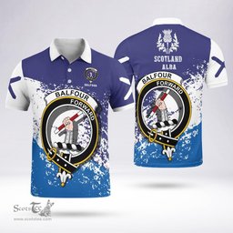 Scottish Balfour Clan Crest Scotland Polo Shirt - Tartan Plaid Polo Shirt Scottish Plaid Tartan Plaid - ScotsTee - scotstee.com