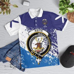 Scottish Keith Clan Crest Scotland Polo Shirt - Tartan Plaid Polo Shirt Scottish Plaid Tartan Plaid - ScotsTee - scotstee.com