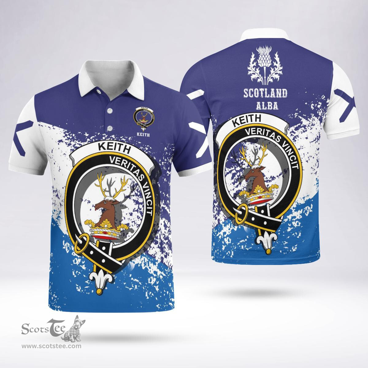 Scottish Keith Clan Crest Scotland Polo Shirt - Tartan Plaid Polo Shirt Scottish Plaid Tartan Plaid - ScotsTee - scotstee.com