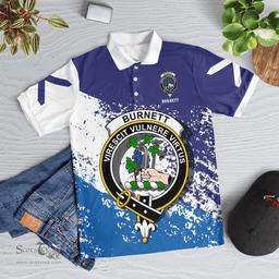 Scottish Burnett Clan Crest Scotland Polo Shirt - Tartan Plaid Polo Shirt Scottish Plaid Tartan Plaid - ScotsTee - scotstee.com