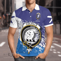 Scottish Colville Clan Crest Scotland Polo Shirt - Tartan Plaid Polo Shirt Scottish Plaid Tartan Plaid - ScotsTee - scotstee.com