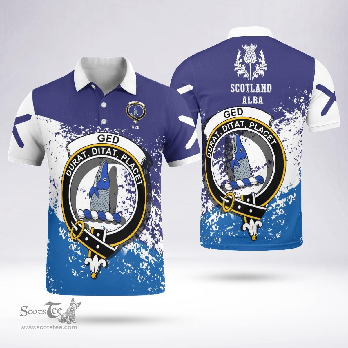 Scottish Ged Clan Crest Scotland Polo Shirt - Tartan Plaid Polo Shirt Scottish Plaid Tartan Plaid - ScotsTee - scotstee.com