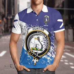 Scottish Hunter Clan Crest Scotland Polo Shirt - Tartan Plaid Polo Shirt Scottish Plaid Tartan Plaid - ScotsTee - scotstee.com