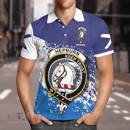 Scottish Hepburn Clan Crest Scotland Polo Shirt - Tartan Plaid Polo Shirt Scottish Plaid Tartan Plaid - ScotsTee - scotstee.com