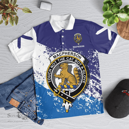 Scottish Macpherson Chief Clan Crest Scotland Polo Shirt - Tartan Plaid Polo Shirt Scottish Plaid Tartan Plaid - ScotsTee - scotstee.com