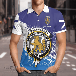 Scottish Macpherson Chief Clan Crest Scotland Polo Shirt - Tartan Plaid Polo Shirt Scottish Plaid Tartan Plaid - ScotsTee - scotstee.com