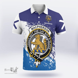 Scottish Macpherson Chief Clan Crest Scotland Polo Shirt - Tartan Plaid Polo Shirt Scottish Plaid Tartan Plaid - ScotsTee - scotstee.com