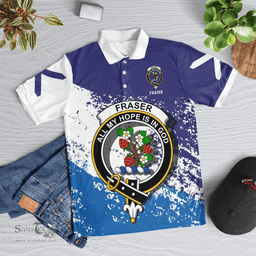 Scottish Fraser Clan Crest Scotland Polo Shirt - Tartan Plaid Polo Shirt Scottish Plaid Tartan Plaid - ScotsTee - scotstee.com